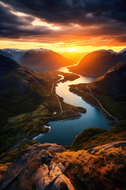 a river running through a valley