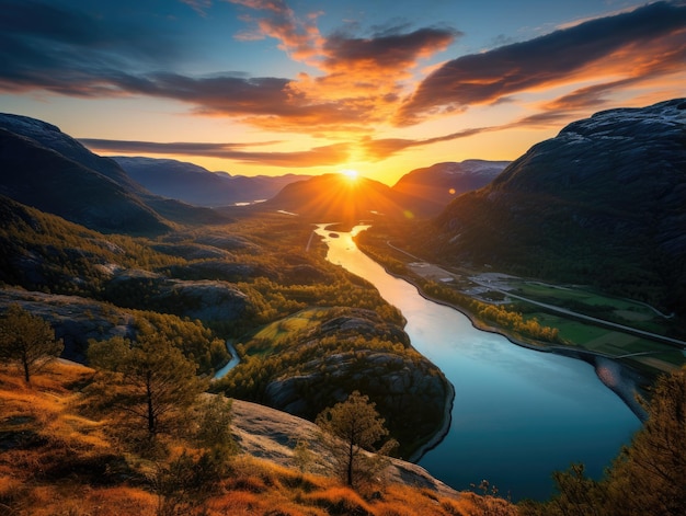 a river running through a valley