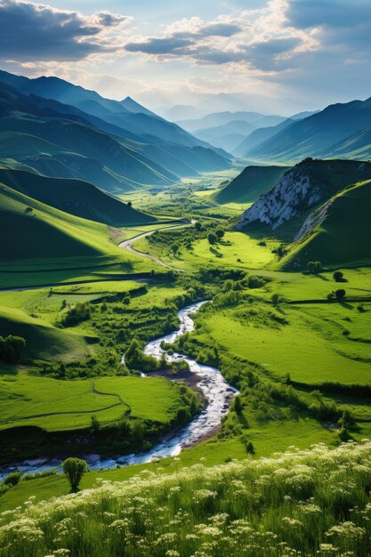 a river running through a valley