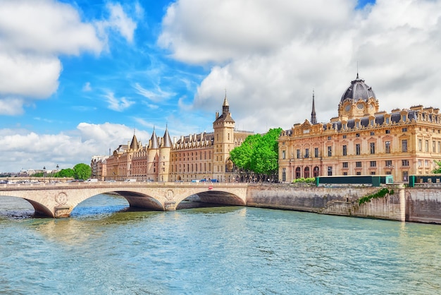 River Seine Registry of the Paris Commercial Court and Bridge of Changed in Paris France