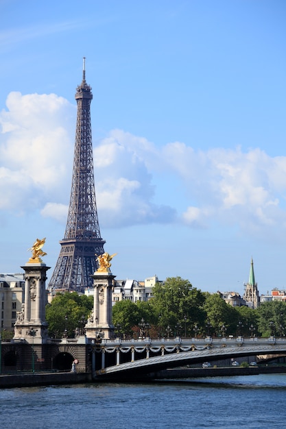 River Seine with Eiffel Tower