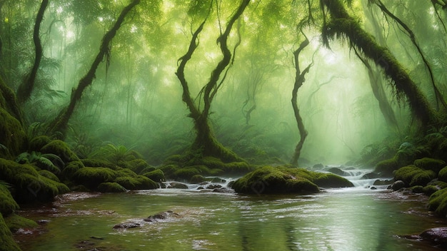 Foto carta da parati sul lato del fiume