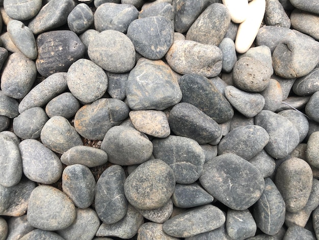 River stones background Close up view