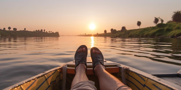 river sunset