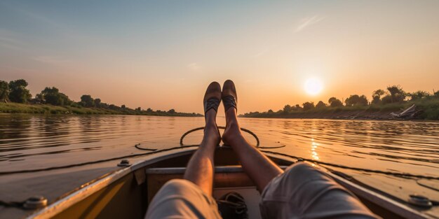 river sunset