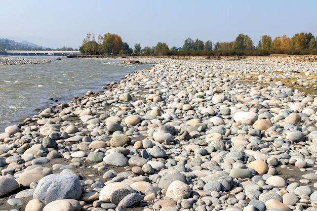 River swat dormant in winter in Pakistan