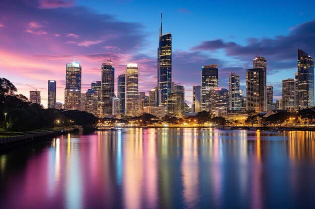 Photo river at twilight in australia