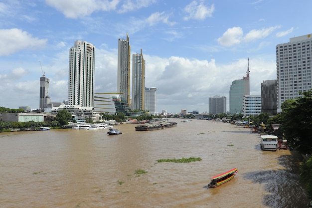 river view in big city