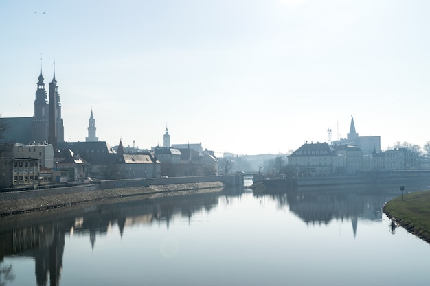 River View in Opole City Center Near the Market Square