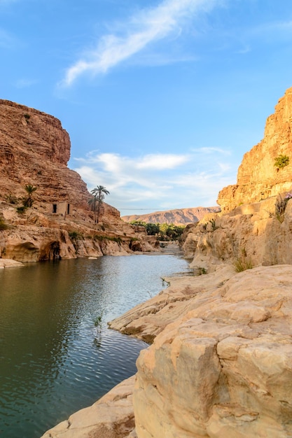 A river in the wadi rum