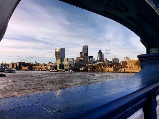 River with buildings against the sky