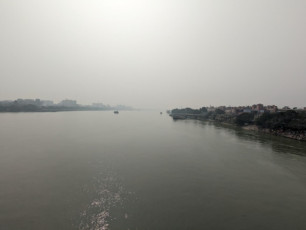 A river with a city in the background and a river with a city in the background.