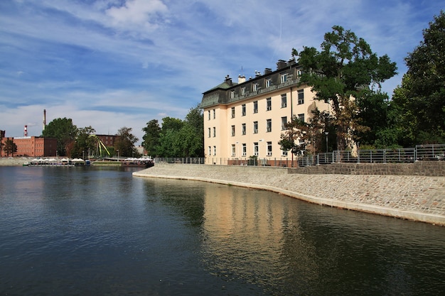 The river in Wroclaw city Poland