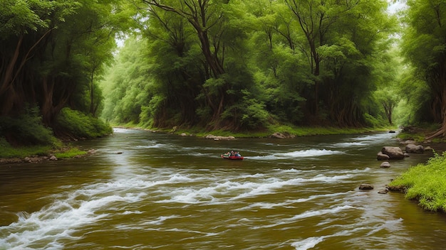 Foto rivier in het dorp