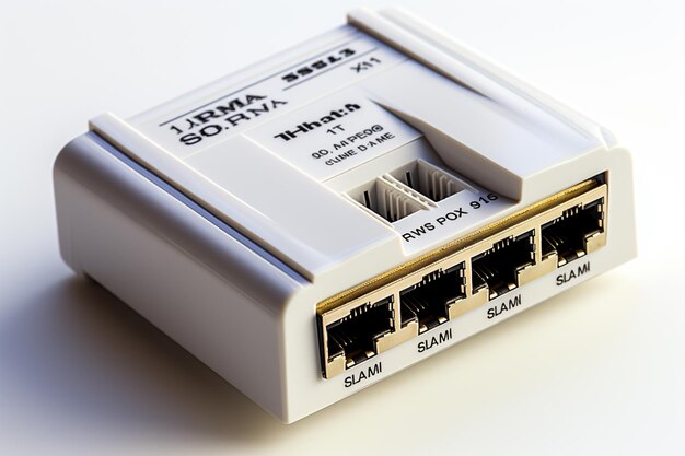 写真 rj45 ホワイトバックグラウンドのソケット