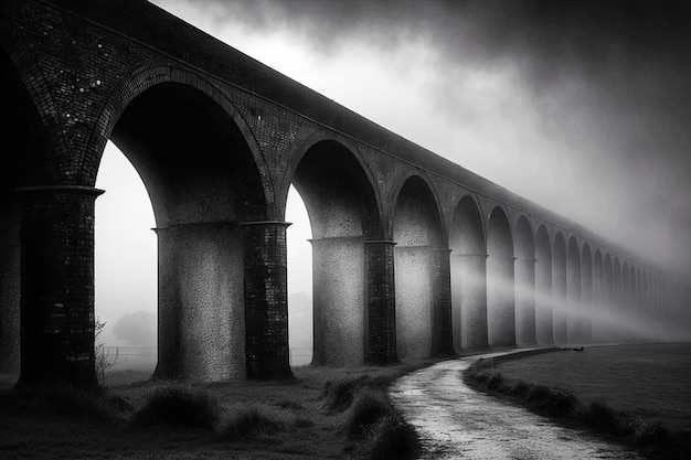 Rni kal viaduct in the mist