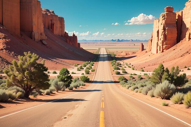 The road across the desert is a desolate no man land desert road wallpaper background scenery