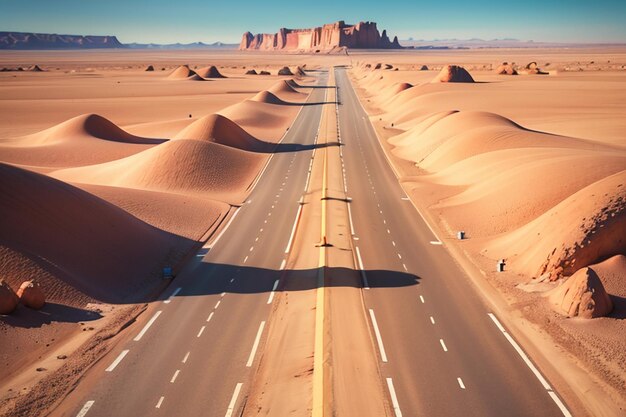 The road across the desert is a desolate no man land desert road wallpaper background scenery