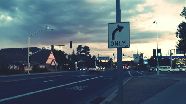 Road against cloudy sky