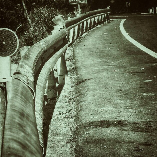 Foto strada lungo gli alberi