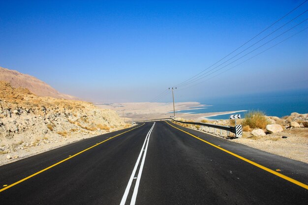 Road amidst landscape against clear sky