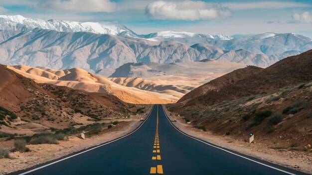 Road in the atlas mountains in morocco during the daytime