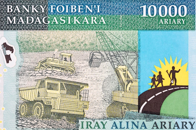 Road building from old Malagasy money  Ariary