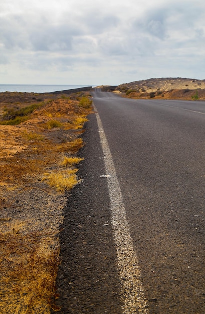 Road by landscape against sky