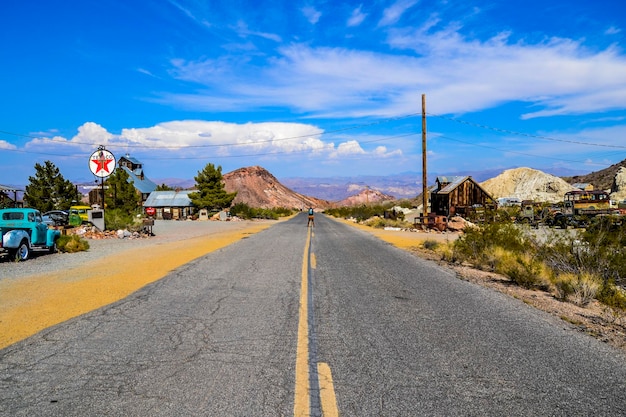 Road in city against sky