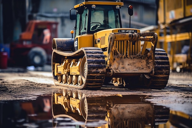 写真 高速道路の建設のための道路建設機械