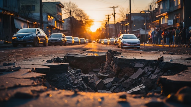 지진으로 인한 도로 피해