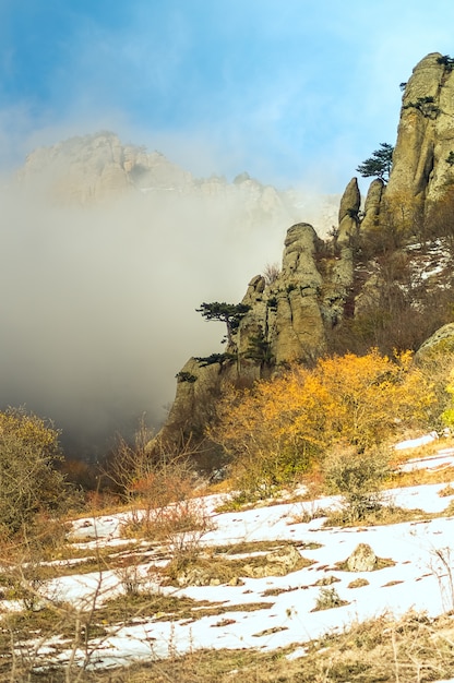 On a road to the Demerdzhi mountain peak