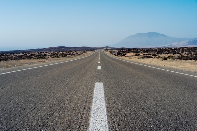 Road to the desert of Atacama