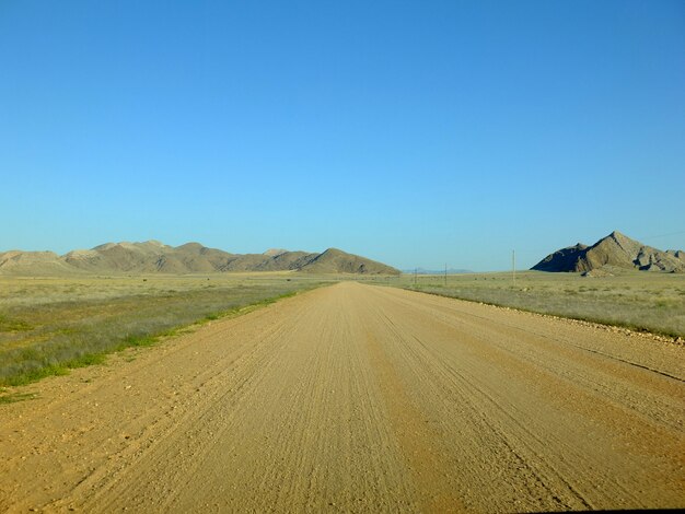 The road on the desert, Windhoek, Namibia