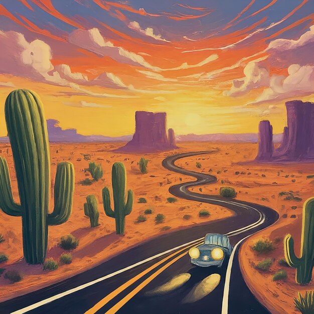 road to the desert