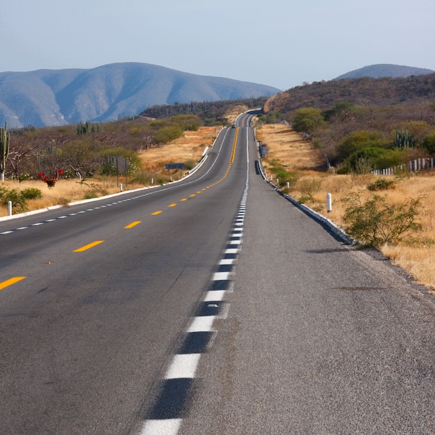 Foto strada nel deserto