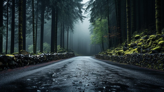 road in the forest