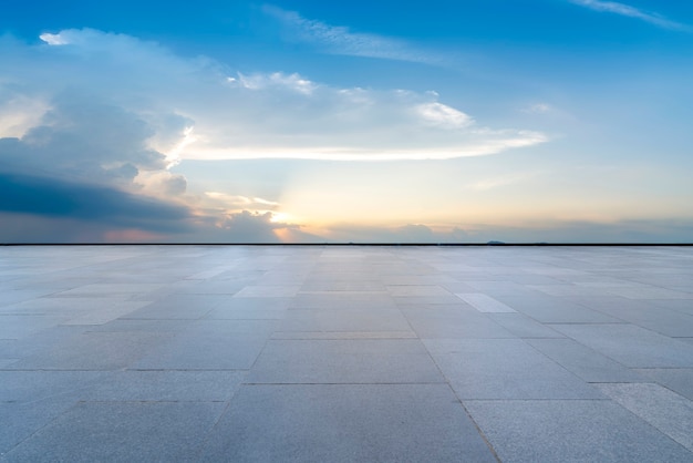 Road ground and sky cloud landscape