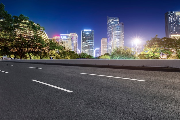 Road Ground and Urban Modern Architectural Landscape