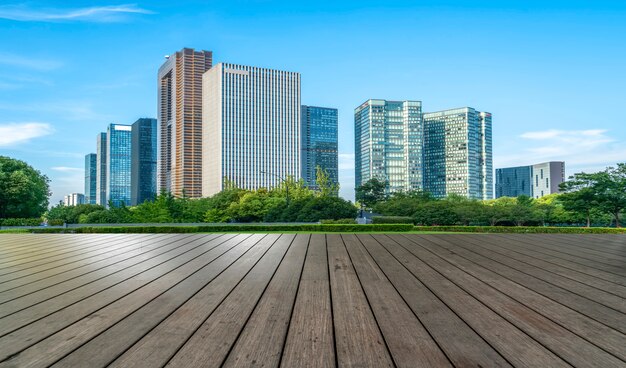 Road Ground and Urban Modern Architectural Landscape