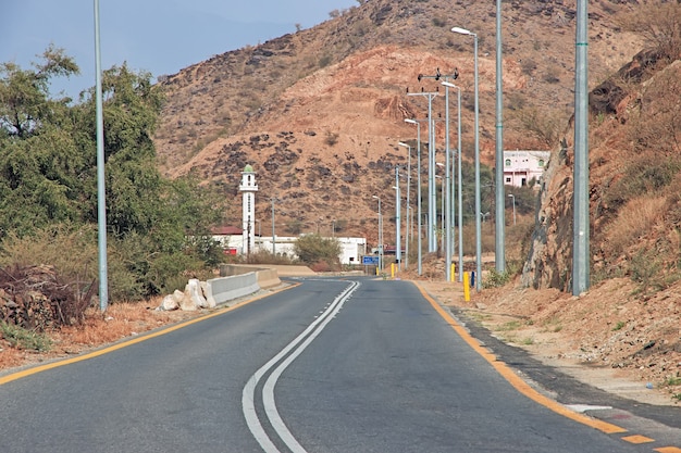 The road of Hejaz Mountains Saudi Arabia