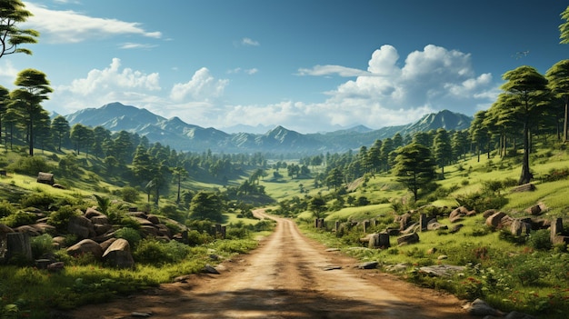A road isolated background