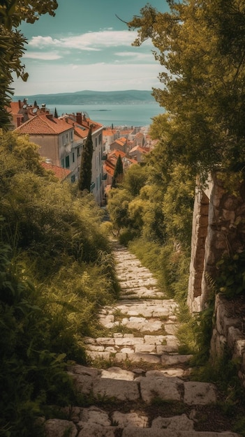 A road leading to the sea