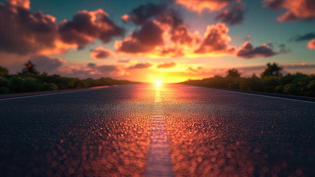 A Road Less Traveled Sunset Splendor