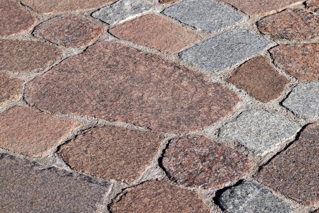 古いスタイルの石と石畳で作られた道路