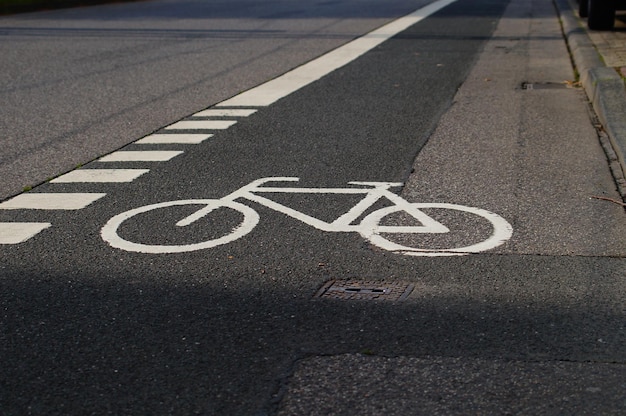 自転車用レーンの道路標識