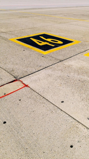 Road marking on road