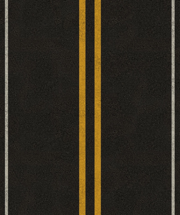 Road markings on asphalt Road surface markings