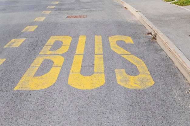 road markings for public transport in Slovenia