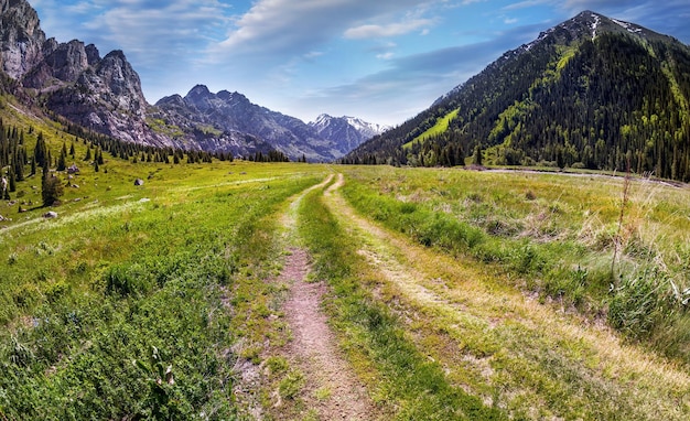 Road in Mountain valley